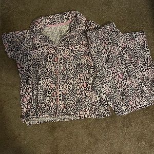 Thalia Sodi Pink Leopard 2pc Pajama Pant Set
